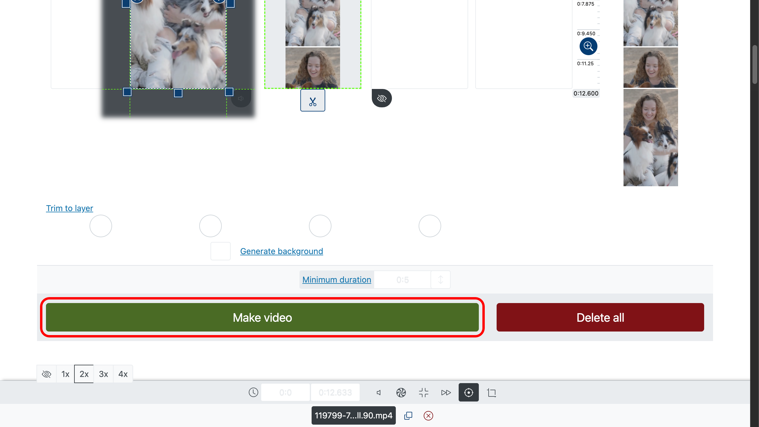 Ekspor video sing wis diputer